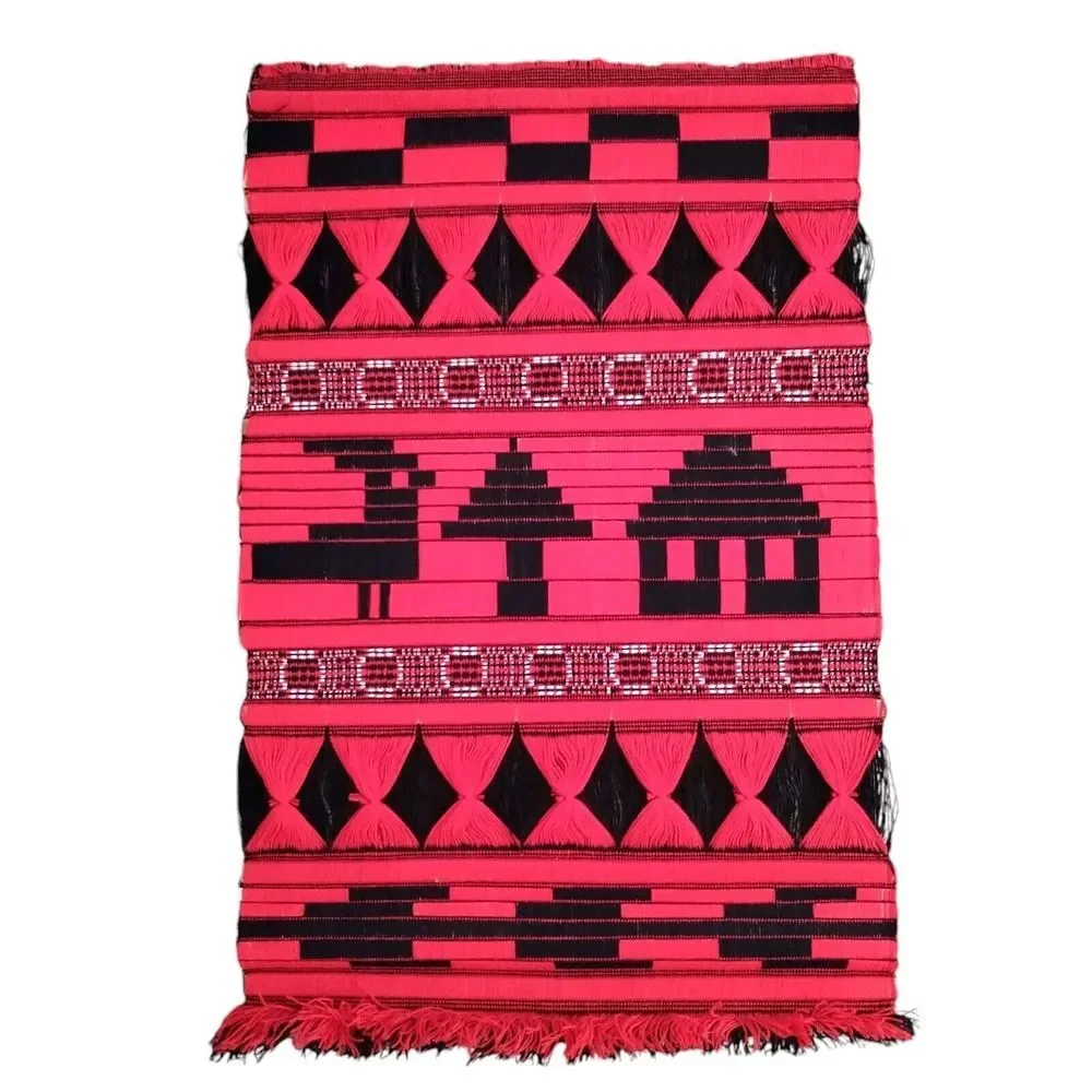 Peruvian South American Ethnic Woven Wall Hanging‎ Red Black Southwest 14